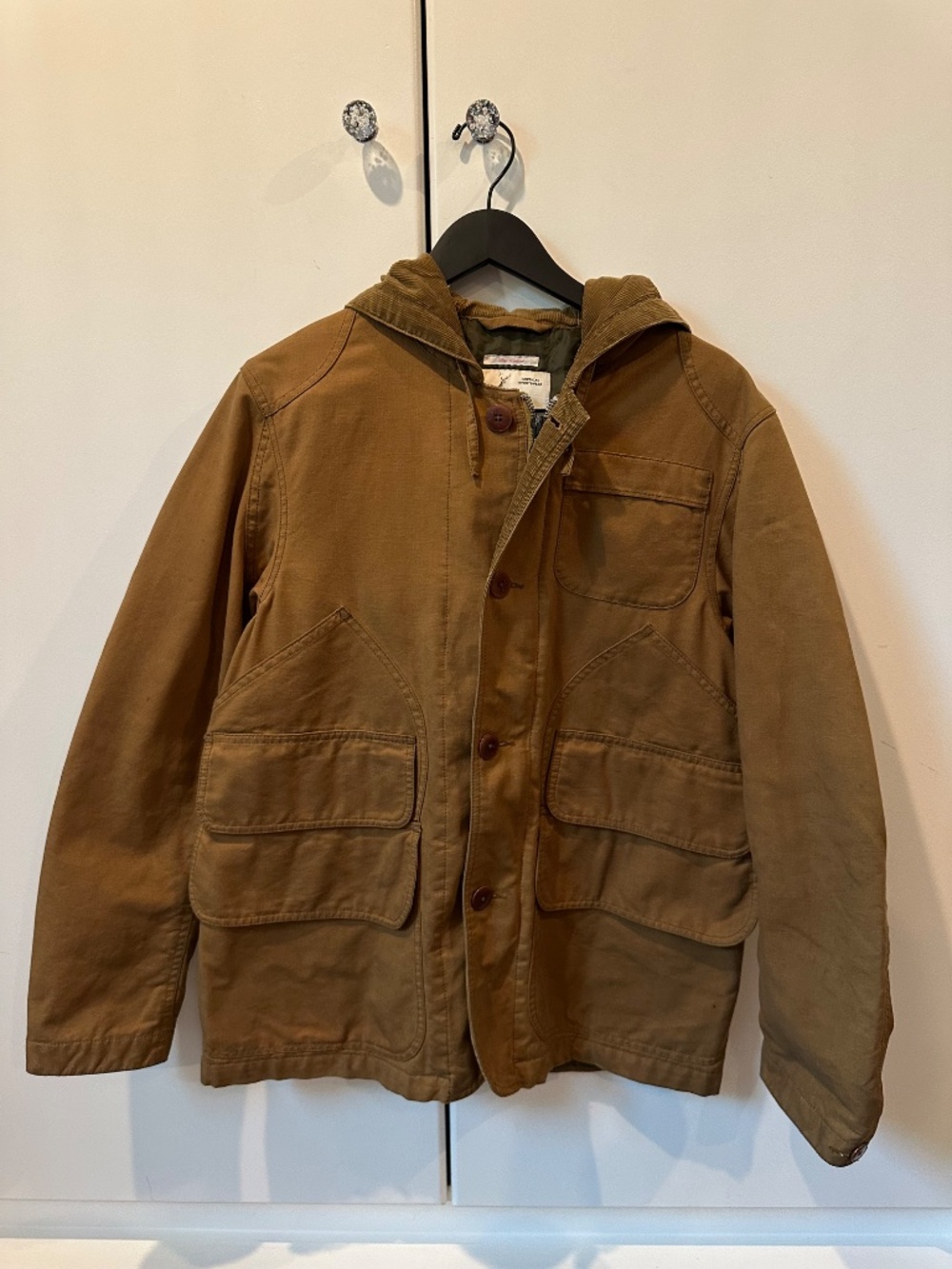 GANT Rugger “The Hunter” Brown Cotton Canvas Hooded Field Jacket Men’s M
